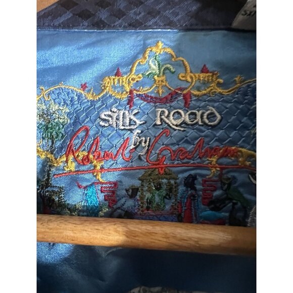 Robert Graham Shirt Men's 2XL Silk Road Psychedelic Geometric Paisley M21 - Picture 6 of 7